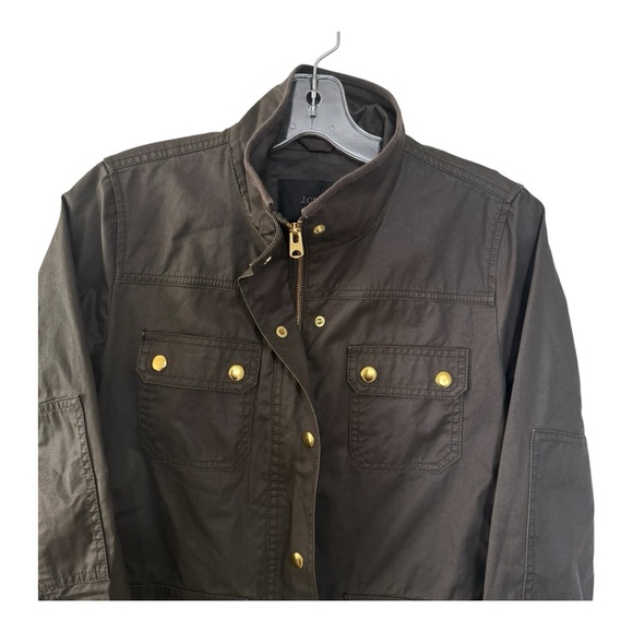 J Crew Women’s Utility Field Jacket Size Small Moss Green Modern Edgy Casual - Picture 7 of 17